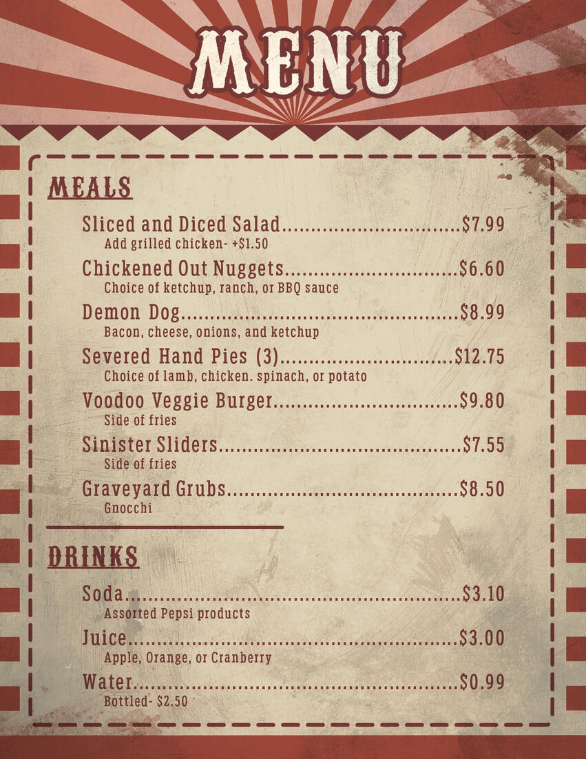 Menu Mockup