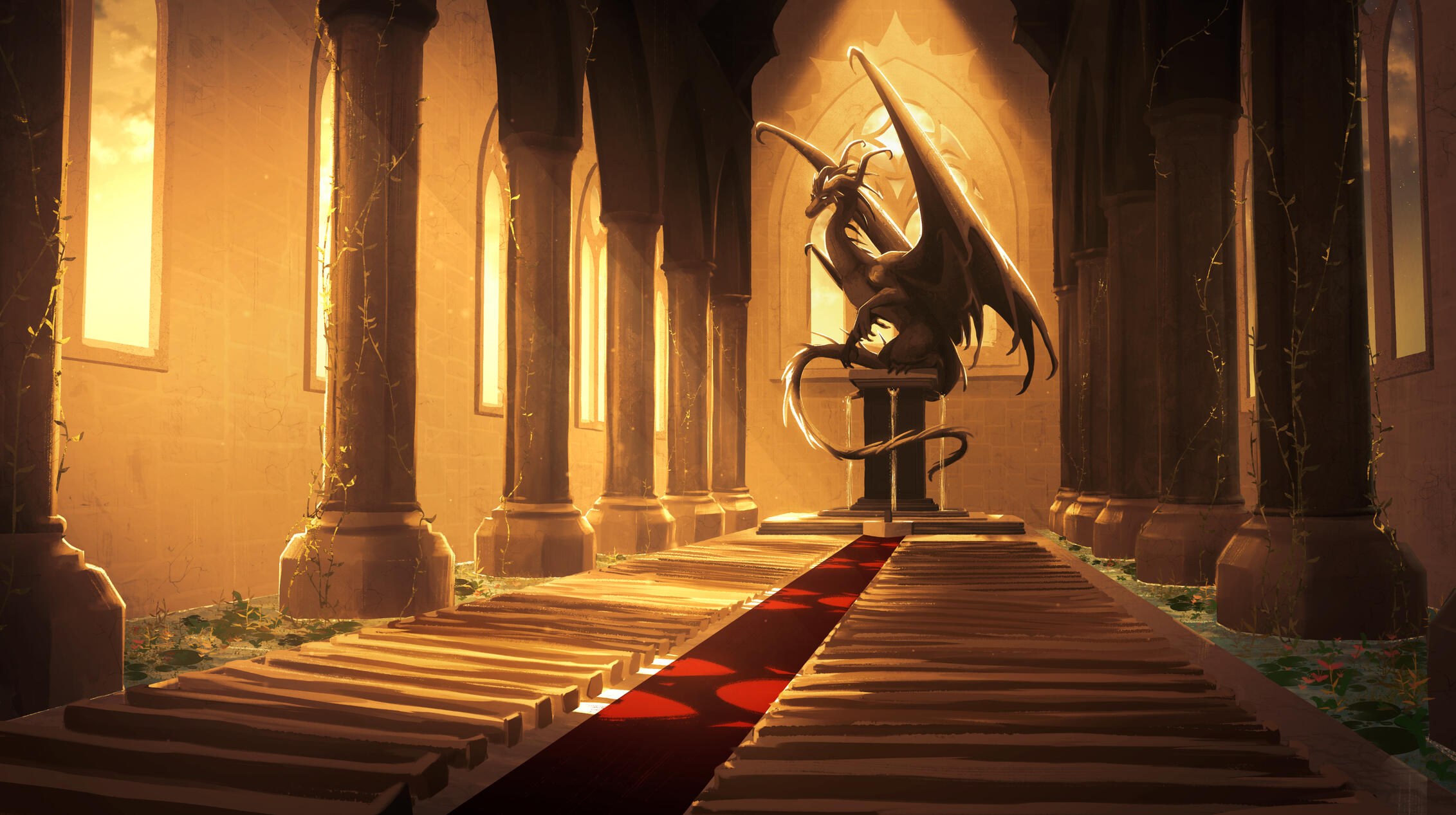 Fantasy Cathedral Concept Illustration