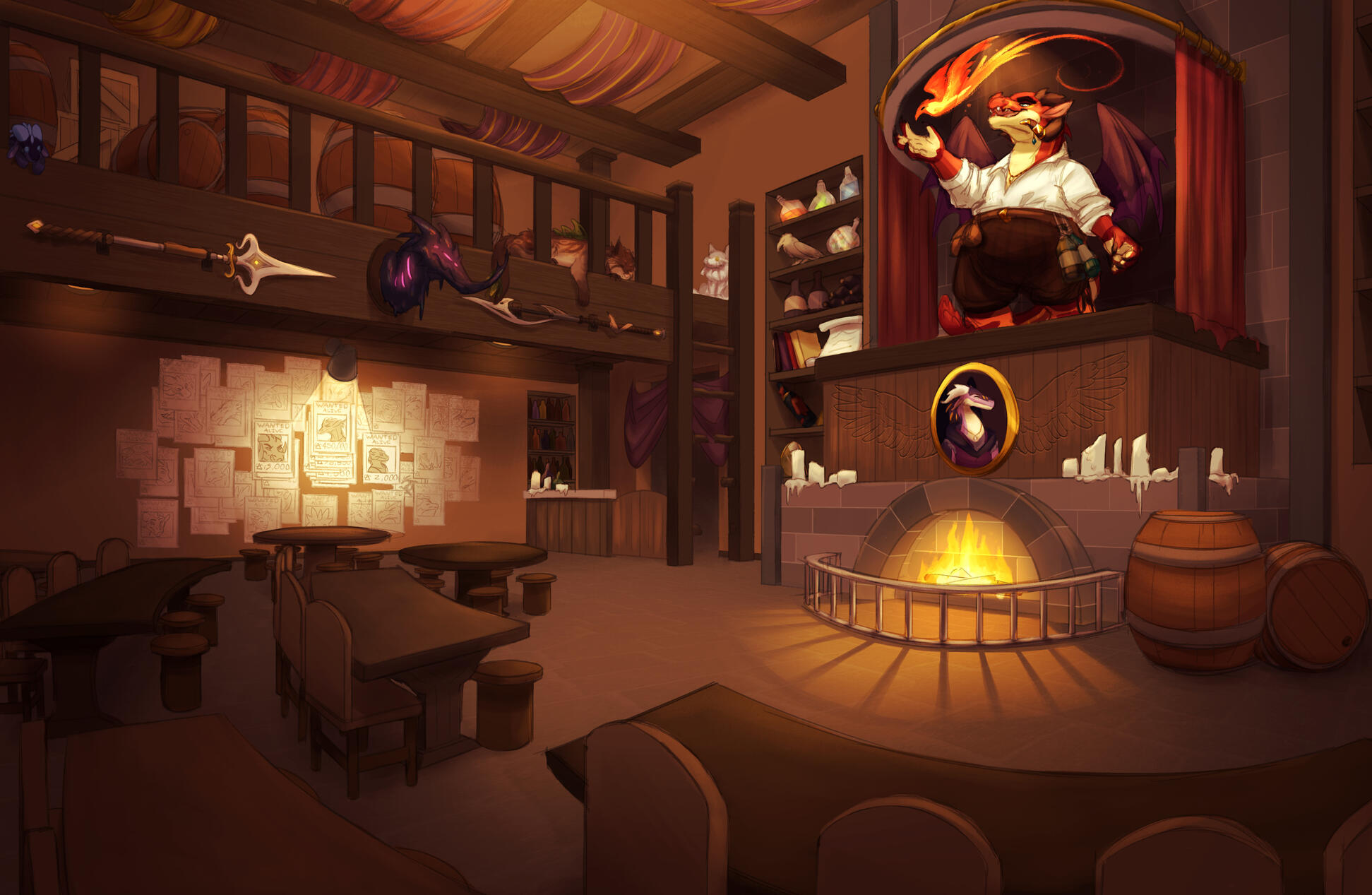 Themed Restaurant Concept Illustration
