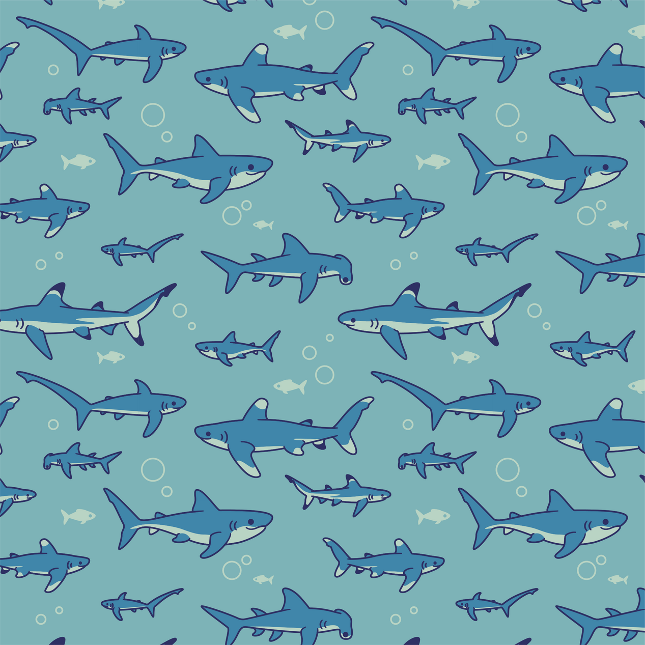 Shark Pattern - Illustrator