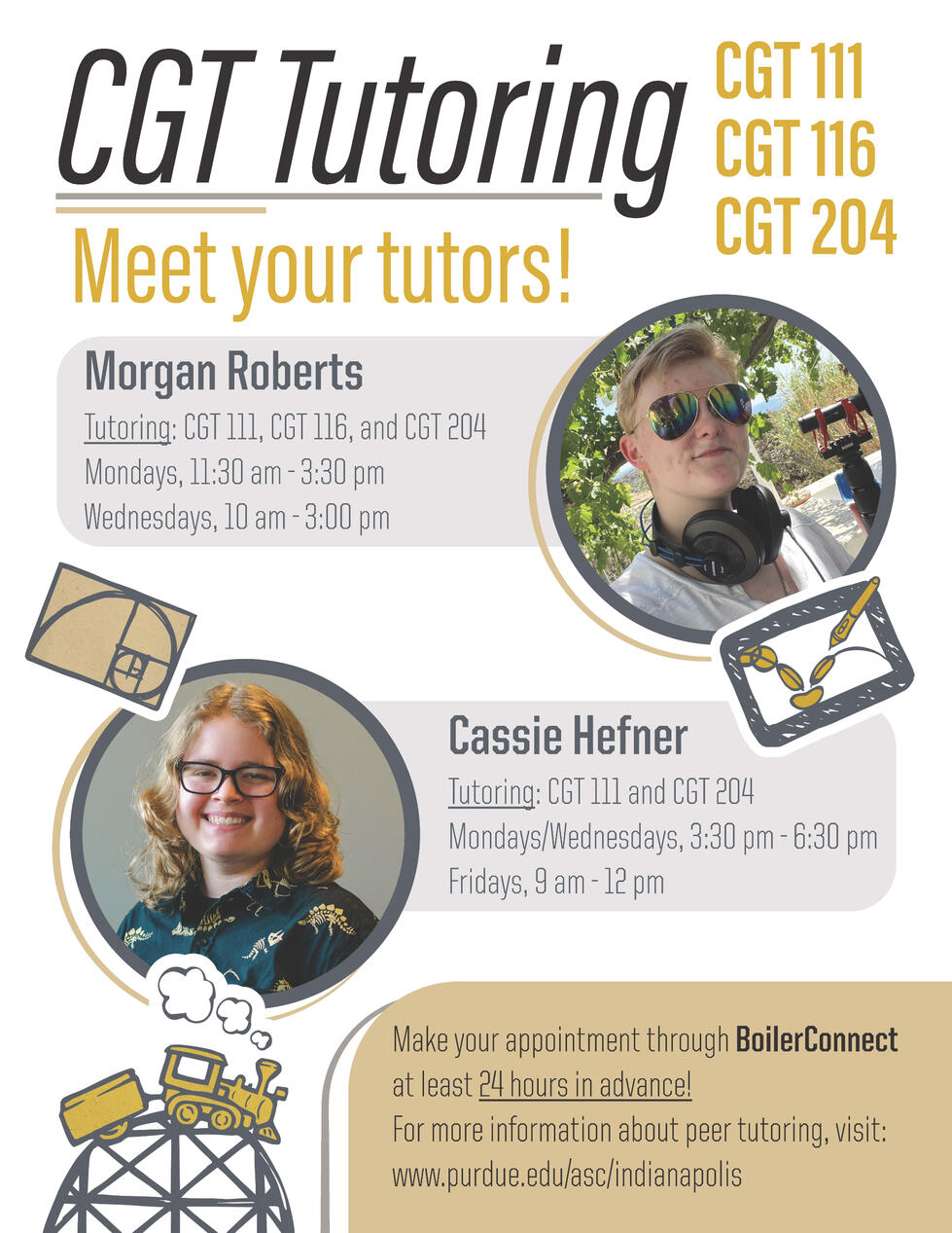 Flyer advertising tutoring service at Purdue